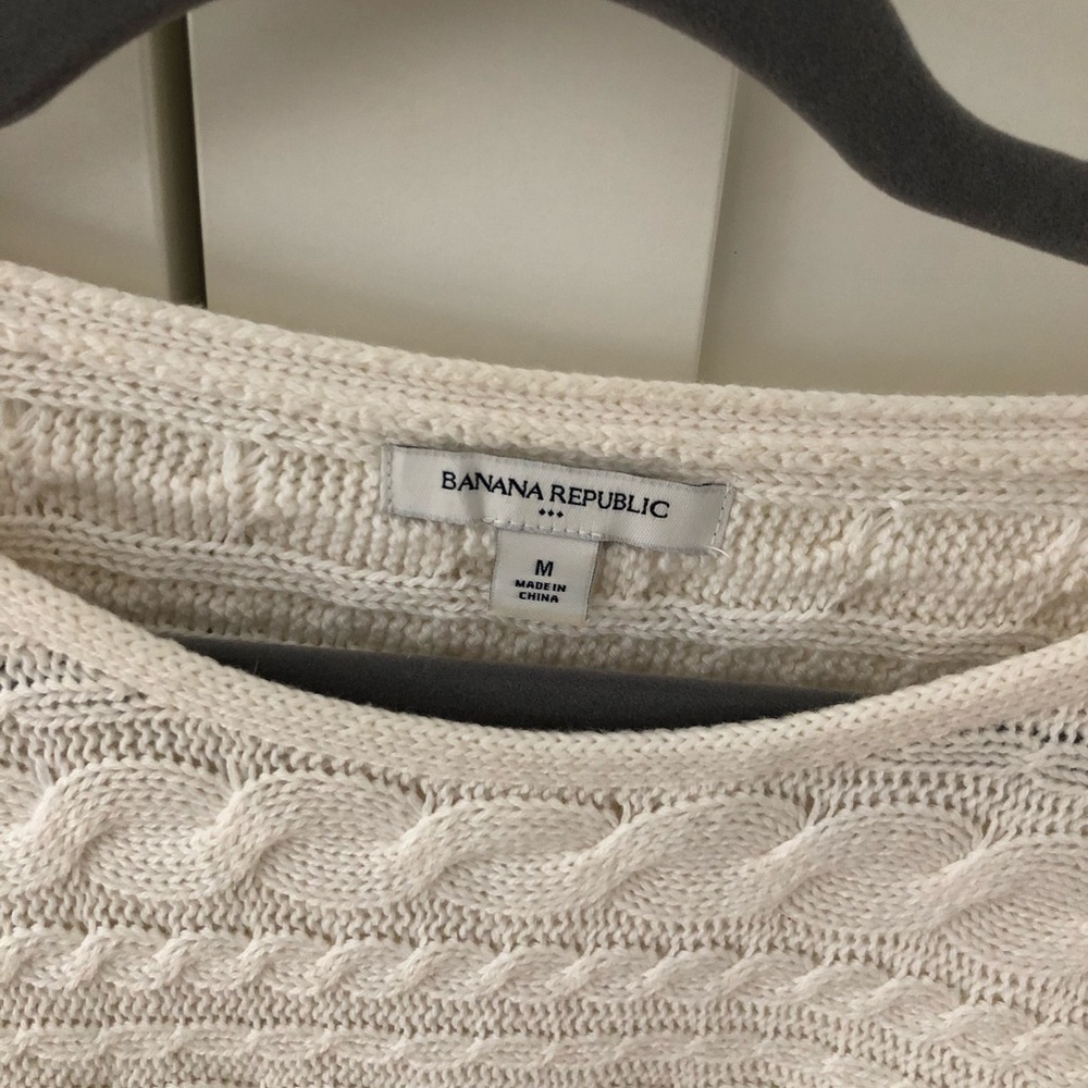 Banana Republic off white cable sweater.